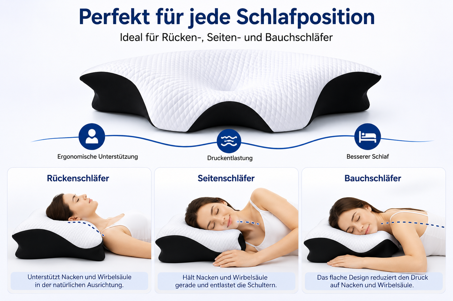 OrthoSleep™ Ergonomic Cervical Memory Foam Pillow