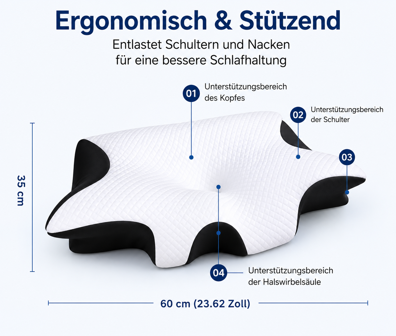 OrthoSleep™ Ergonomic Cervical Memory Foam Pillow