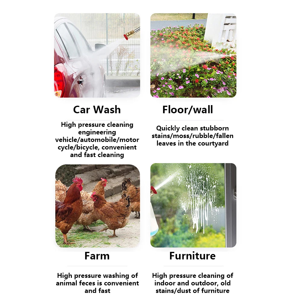 High Pressure Car Wash Water Gun Washer Self Priming Sustain