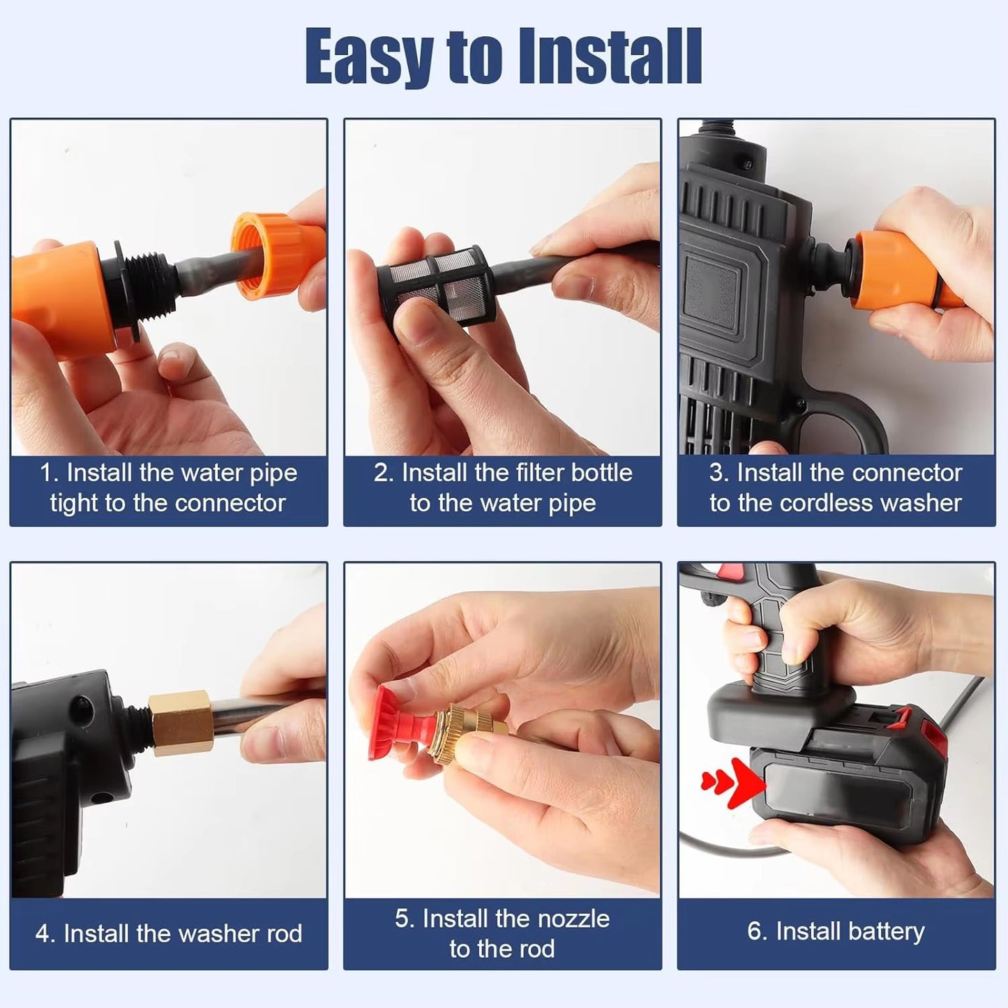 High Pressure Car Wash Water Gun Washer Self Priming Sustain